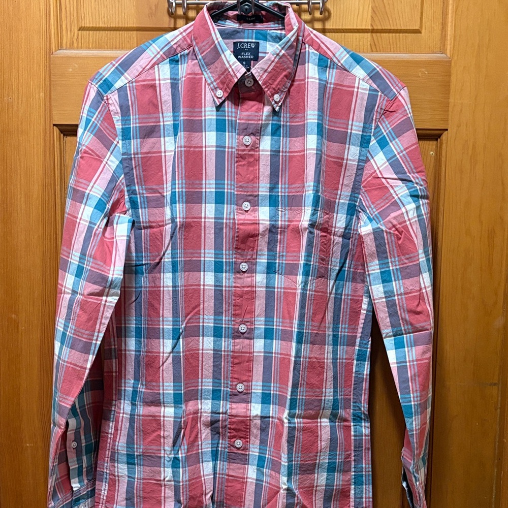 J. Crew Men's Multicolor Plaid‎ Button-Down Shirt